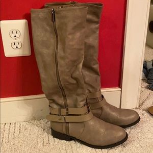 Tall beige boots